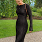 Striped Ruched Ruffle