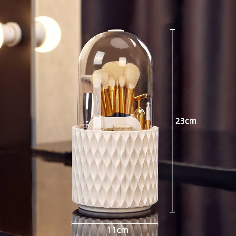 360° Rotating Makeup Organizer Makeup Brush Holder