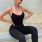 Solid Bodycon Strap Jumpsuit