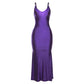 Shiny Spaghetti Strap Maxi Dress