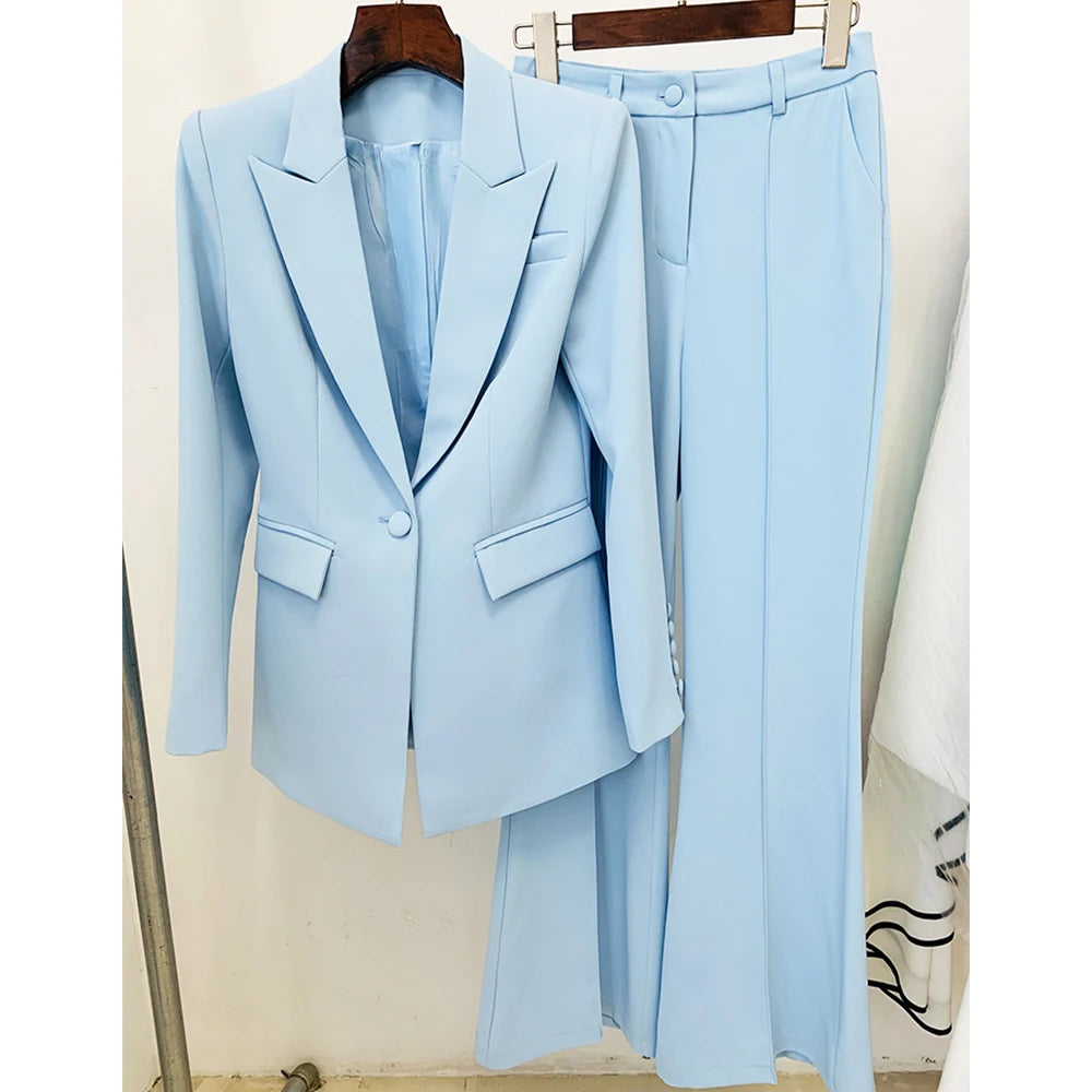 Blazer Pantsuits Two Piece Set