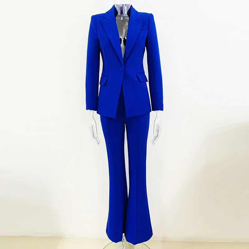 Blazer Pantsuits Two Piece Set