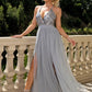 V-Neck Sequined Elegance - Backless Cocktail Charm