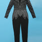 Sparkle Black Rhinestone Long Pants Jumpsuit