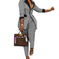 Set Long Sleeve Tunic High Waist Blazer Pants Suit