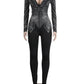 Sparkle Black Rhinestone Long Pants Jumpsuit