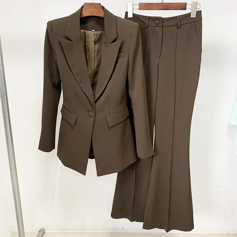 Blazer Pantsuits Two Piece Set