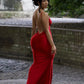 Shiny Spaghetti Strap Maxi Dress