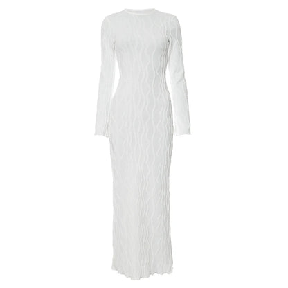 White Elegant Knitted Dress