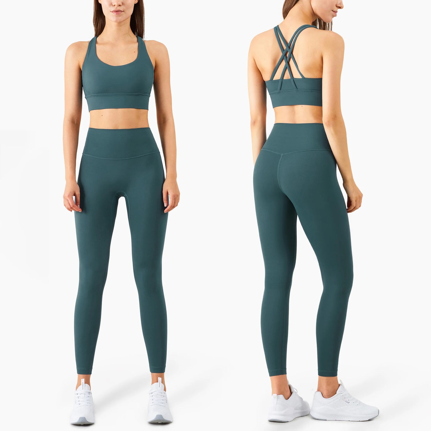 Yoga Set Leggings And Tops Fitness Sports Suits Gym Clothing