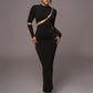 Turtleneck Long Sleeve Bodycon Maxi Dress
