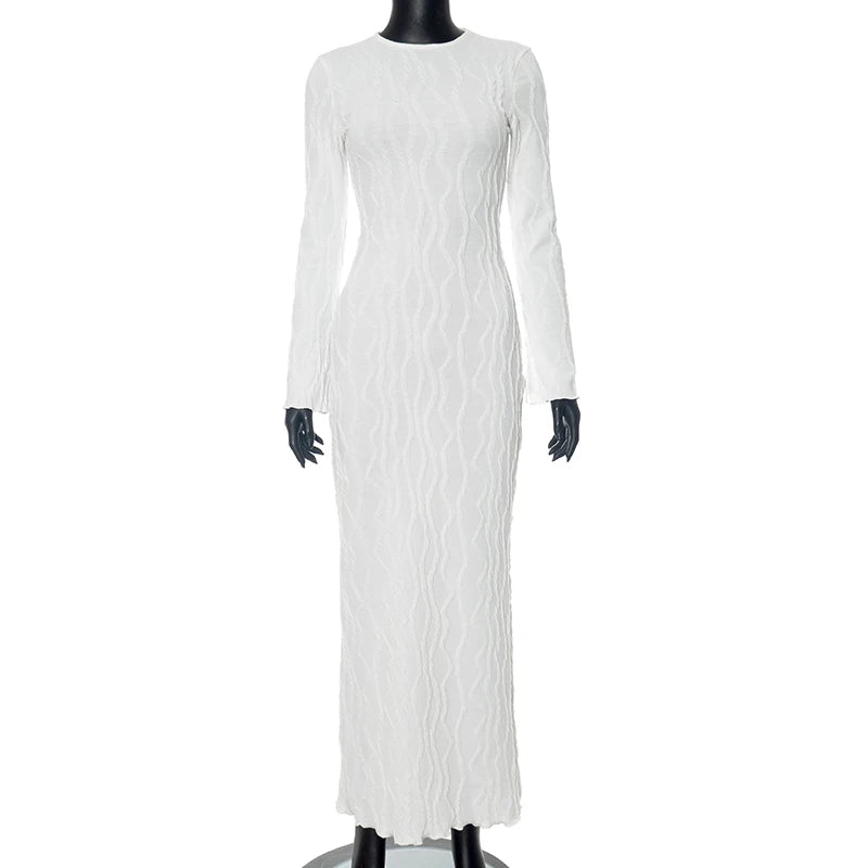 White Elegant Knitted Dress