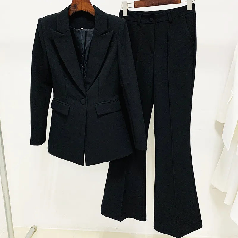 Blazer Pantsuits Two Piece Set