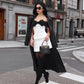 Elegant Noble Wrap Strapless Bow Mini Dress Sleeveless Off Shoulder