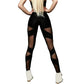 High Waist Leggings Mesh Stitching Cross Sports Pants