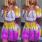 Summer Party Club Off-Shoulder Crop Top and Bodycon Crop Top and Mini Skirt Set