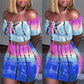 Summer Party Club Off-Shoulder Crop Top and Bodycon Crop Top and Mini Skirt Set
