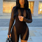 Sheer Women Romper
